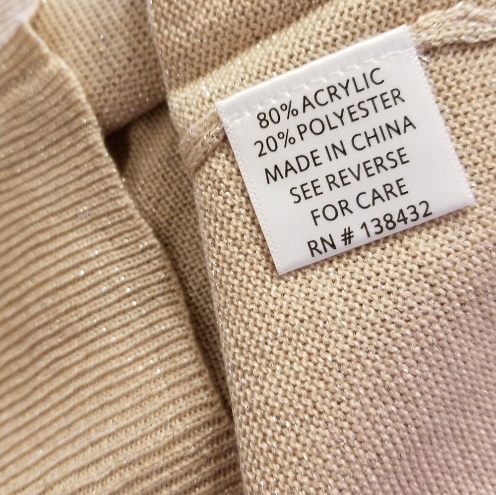 Modcloth Cutout Back Rose Gold Metallic Sweater - Picture 7 of 7